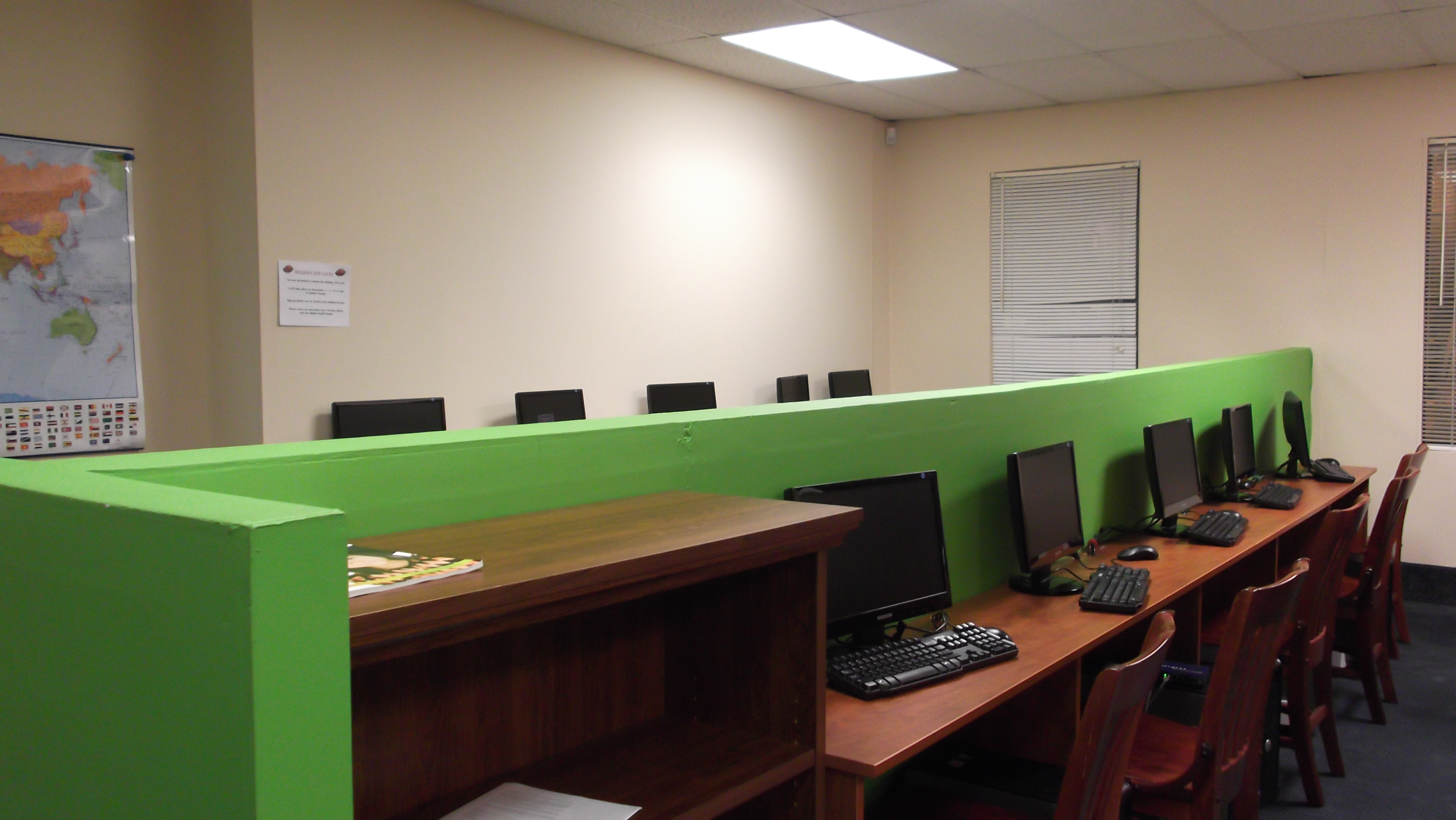 Students collaborating in a modern training lab at Classic Computer Institute