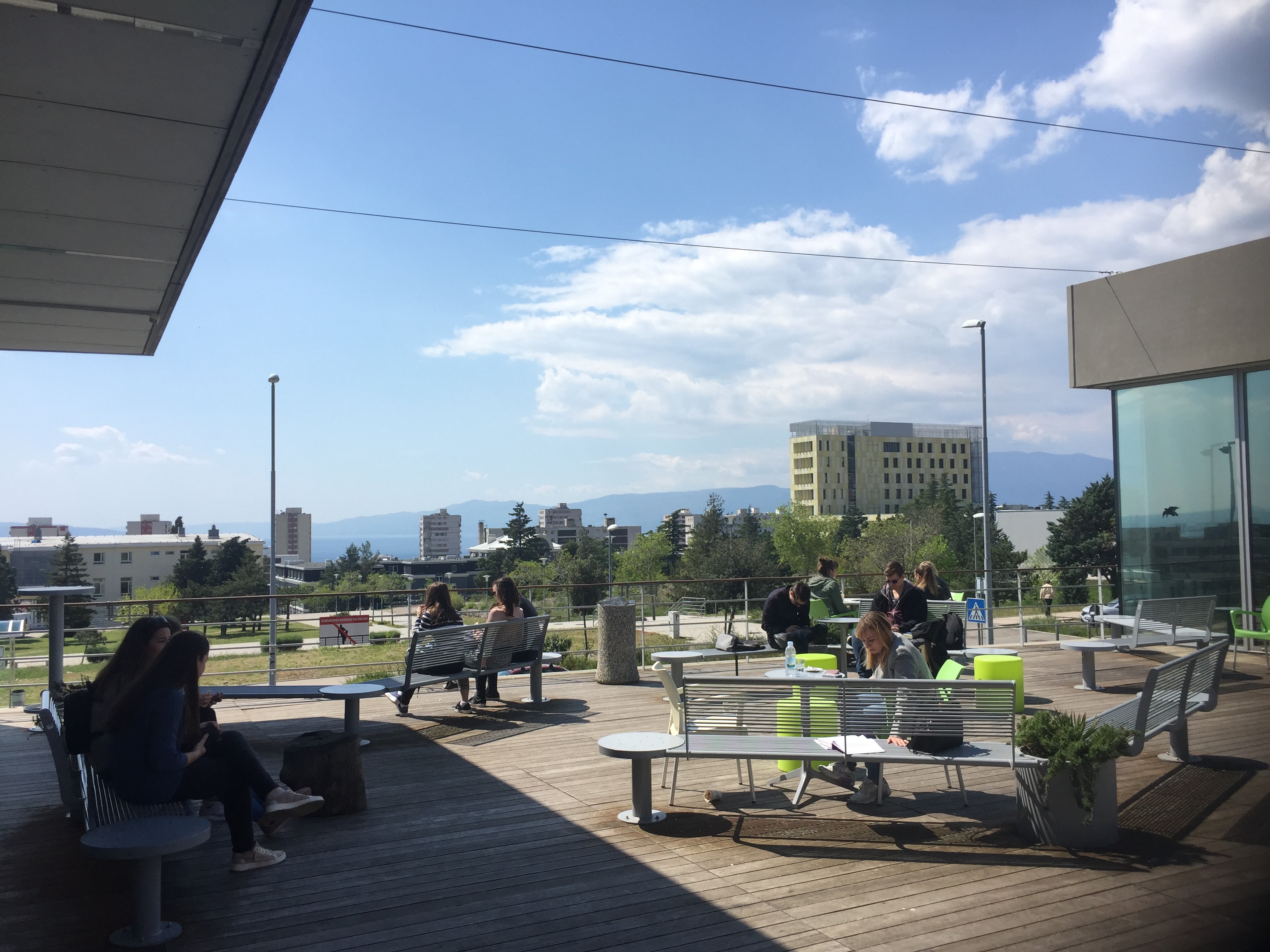 Campus reception and student lounge area